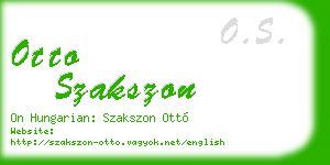 otto szakszon business card